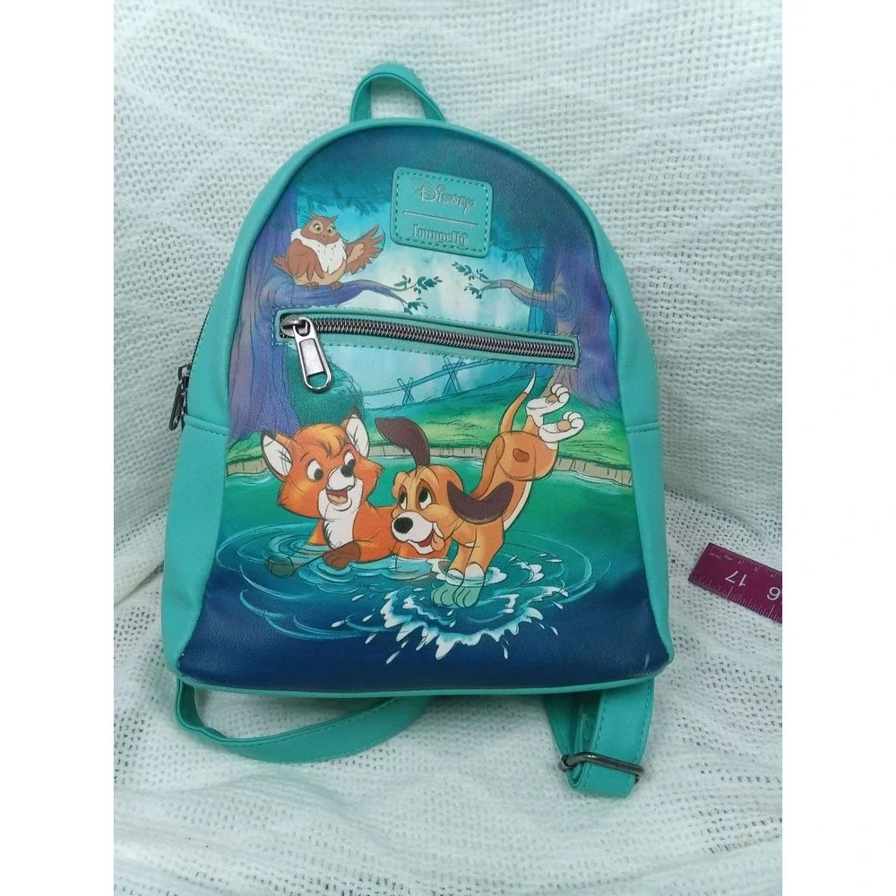 Fox & Hound Loungefly Disney Fox & The Hound Water Splash Mini Backpack Preowned